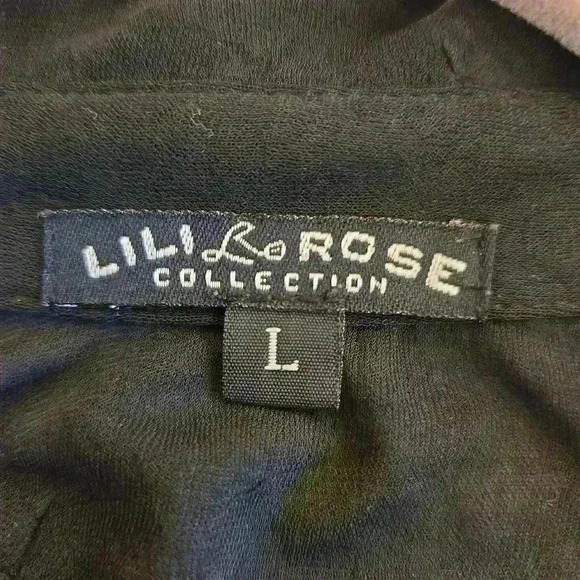 Lili Rose Long Sleeved Sheer Button up Large - Picture 5 of 10